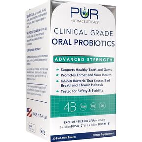Clinical Grade Oral Probiotics * 4 Billion CFUs of BLIS K12® & BLIS M18® * Sugar Free * Natural Peppermint Flavoring * 100% Made in The USA * Eliminates Bad Breath/Halitosis