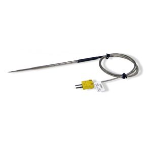 Cooper-Atkins 50360-K Type K Oven Needle Thermocouple Probe with Stainless Steel Overbraid Cable, -40 to +500 degrees F Temperature Range
