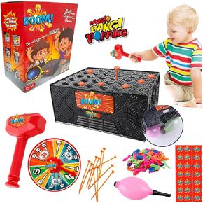 Whack a balloon Game balloon pop game 2024 New Explosion balloon popping game whack a mole game for adults Wack a Balloon Game kids games Tricky Balloon Board kids toys Games for Family Party (1box)