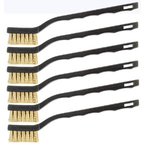 46605 Hyde Tool Brass Wire Brushes - Pack of 6 (Brass)