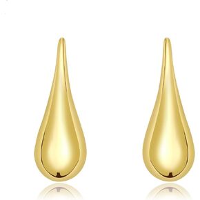 Teardrop Earrings - Waterdrop Earrings Gold Dangle Earrings for Women Chunky Gold Earrings