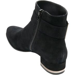 VANELi Womens Avenel Round Toe Buckle Casual Boots Ankle Low Heel 1-2" - Black