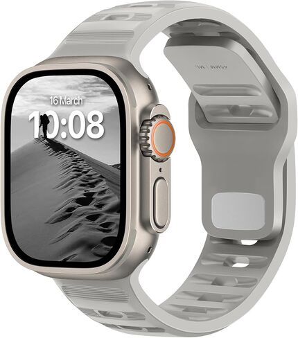 UC1 Sport Band Compatible with Apple Watch Bands Ultra Se 49mm 45mm 44mm 42mm 41mm 40mm 38mm Men Women Series 9 8 7 6 5 4 3 2 1 iWatch Strap Silicone Abyss Blue in Kuwait
