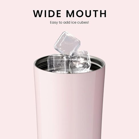 زجاجة مياه معزولة من الزجاجة، أكواب قهوة مع غطاء مزدوج الاستخدام وقش، كوب قهوة مثلج مزدوج الجدار للنساء والرجال، كوب من الفولاذ المقاوم للصدأ سعة 24 أونصة بمقبض in Kuwait