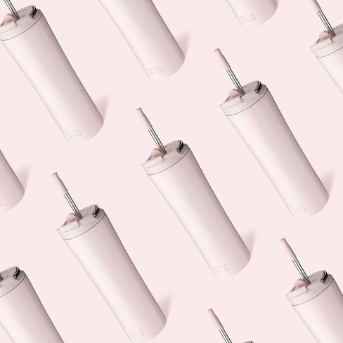 زجاجة مياه معزولة من الزجاجة، أكواب قهوة مع غطاء مزدوج الاستخدام وقش، كوب قهوة مثلج مزدوج الجدار للنساء والرجال، كوب من الفولاذ المقاوم للصدأ سعة 24 أونصة بمقبض in Kuwait