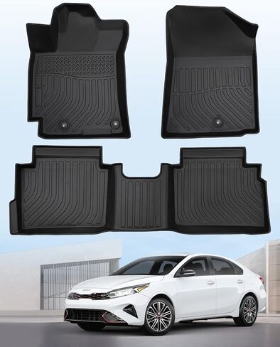 لسجادات أرضية KIA Forte 2019-2024(4 قطعة)، مطاط لجميع الأحوال الجوية لسجادات أرضية KIA Forte 2023 2024 لملحقات Forte 2024 2023 2022 2021 2020 2019 in Kuwait