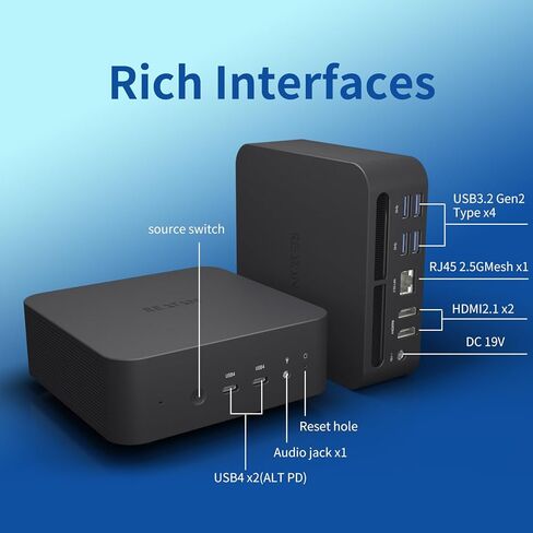 Mini Gaming PC AMD Ryzen 9 7940HS 1TB SSD 32GB DDR5 5600 MHz RAM,Alloy 9 Desktop Mini Computers Windows 11 pro,Radeon 780M Graphics,2.5Gbps LAN, HDMI 2.1, 8K USB 4.0 Wi-Fi 6E/BT5.3 in Kuwait