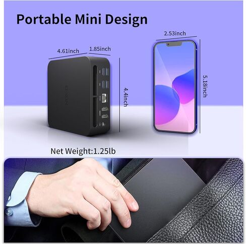 Mini Gaming PC AMD Ryzen 9 7940HS 1TB SSD 32GB DDR5 5600 MHz RAM,Alloy 9 Desktop Mini Computers Windows 11 pro,Radeon 780M Graphics,2.5Gbps LAN, HDMI 2.1, 8K USB 4.0 Wi-Fi 6E/BT5.3 in Kuwait