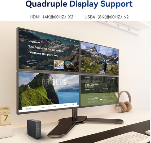 Mini Gaming PC AMD Ryzen 9 7940HS 1TB SSD 32GB DDR5 5600 MHz RAM,Alloy 9 Desktop Mini Computers Windows 11 pro,Radeon 780M Graphics,2.5Gbps LAN, HDMI 2.1, 8K USB 4.0 Wi-Fi 6E/BT5.3 in Kuwait