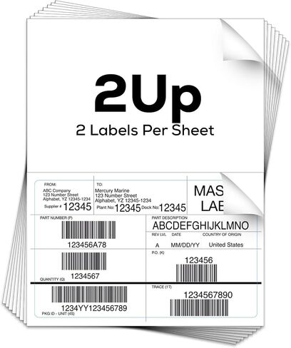 ورق ملصقات - مقاس حرف 8.5 × 11 بوصة 50 ورقة ملصقات غير لامعة - ملصقات طابعة ليزر ونفث الحبر - ورق ملصقات قابل للطباعة - ملصقات ملصقات للطابعة - ملصقات ملصقات - ملصقات العناوين in Saudi Arabia
