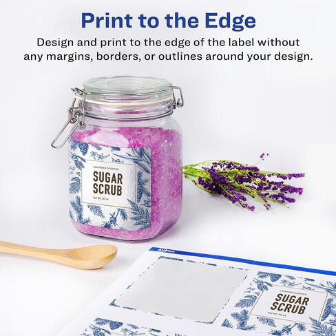 Avery Glossy White Rectangle Labels with Sure Feed, 3" x 3.75", 60 Glossy White Labels, Print-to-The-Edge, Permanent Label Adhesive, Laser/Inkjet Printable Labels in Saudi Arabia