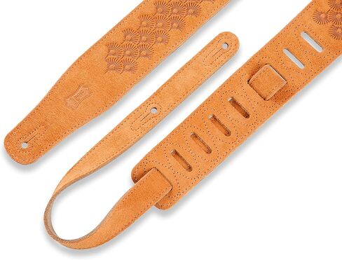 Levy's Leathers 2.5" Suede Leather Guitar Strap Dandelion Emboss Design; Seafoam (MS26DE-SEA) in Saudi Arabia