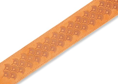 Levy's Leathers 2.5" Suede Leather Guitar Strap Dandelion Emboss Design; Seafoam (MS26DE-SEA) in Saudi Arabia