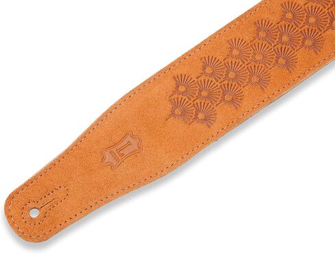 Levy's Leathers 2.5" Suede Leather Guitar Strap Dandelion Emboss Design; Seafoam (MS26DE-SEA) in Saudi Arabia