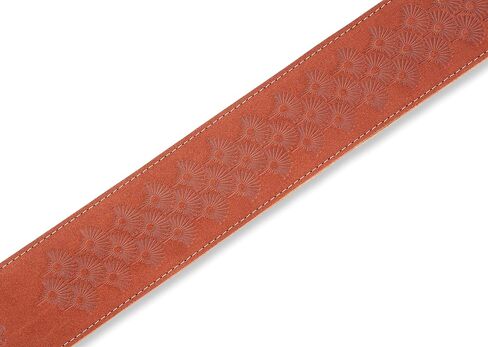 Levy's Leathers 2.5" Suede Leather Guitar Strap Dandelion Emboss Design; Seafoam (MS26DE-SEA) in Saudi Arabia