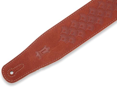 Levy's Leathers 2.5" Suede Leather Guitar Strap Dandelion Emboss Design; Seafoam (MS26DE-SEA) in Saudi Arabia