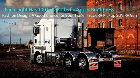 2 قطعة ضوء ذيل المقطورة 100 مصباح LED أضواء خلفية متدفقة أضواء إشارة الانعطاف أضواء الفرامل أضواء القيادة لشاحنة المقطورة RV بيك اب SUV RV Van LED كهرماني أحمر in Kuwait