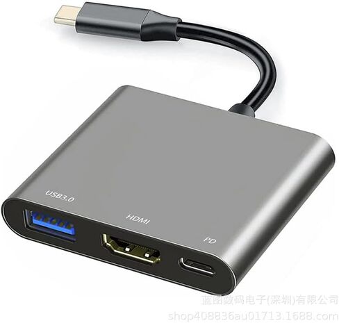 محول USB C إلى HDMI متعدد المنافذ مع منفذ شحن، محول HDMI إلى USB C Hub للشاشة إلى الكمبيوتر المحمول، محول USB-C إلى USB بسرعة 10 جيجابت في الثانية، محول USBC HDMI محول 4K لأجهزة Mac iPad pro MacBook Chromebook in Saudi Arabia