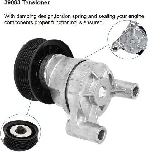 شداد الحزام 39083 متوافق مع 2008-2020 Chevy GMC Cadillac Hummer Isuzu Vehicle-Avalanche/Express/Silverado/Suburban/Tahoe/Sierra/Yukon/Savana/Escalade/NPR يستبدل بكرة الموتر #12609719 in Kuwait