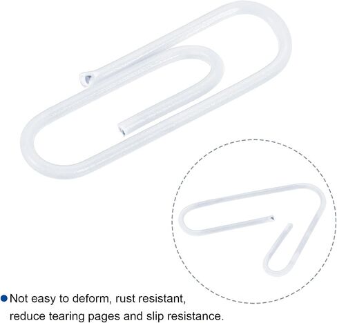 MECCANIXITY Paper Clips Small Size 1.1 Inch Vinyl Coated to Prevent Tearing Pages with Box for Organize Office Home Black Count 200 in Saudi Arabia