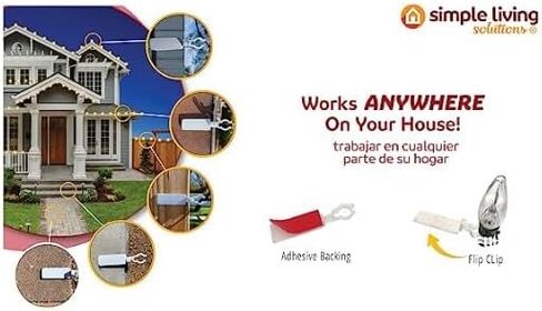 Max Pro Anywhere Sticky Clip Ultimate Outdoor Adhesive White Light Clip Value Pack (25 Clips) in Kuwait