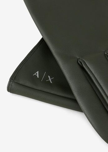 أ | قفازات X ARMANI EXCHANGE نسائية من جلد البولي يوريثان الناعم، سلبية، XS/S in Saudi Arabia