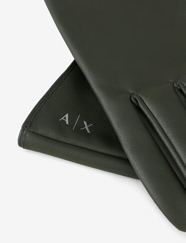 أ | قفازات X ARMANI EXCHANGE نسائية من جلد البولي يوريثان الناعم، سلبية، XS/S in Saudi Arabia