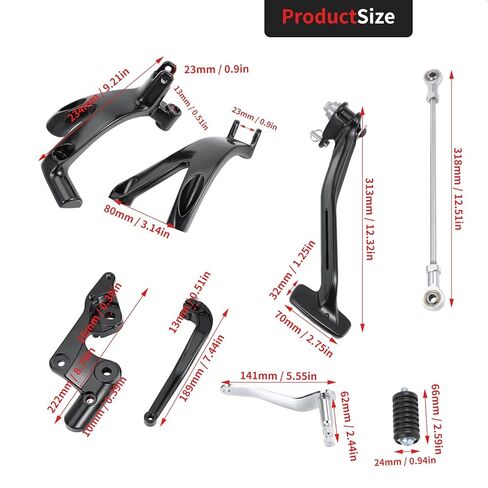 مجموعة روابط أوتاد التحكم الأمامية مناسبة - مجموعة كاملة للراحة والتحكم تناسب 2018-2023 Harley Softail Street Bob Low Rider FXLRS FXST FXBB FXLR in Kuwait