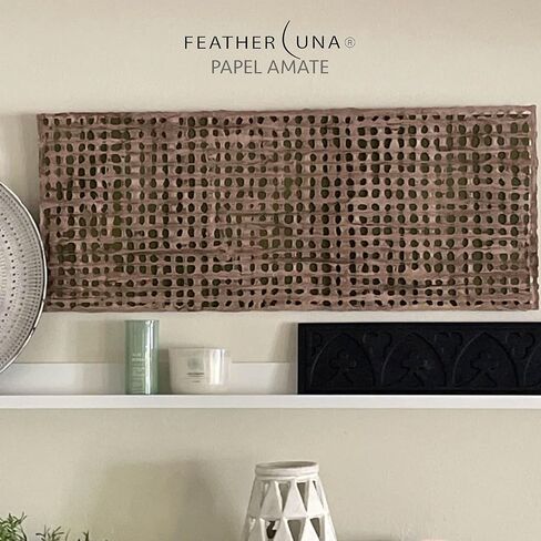 ورق Amate Bark مقاس XL بني مقاس 38 بوصة × 16 بوصة (96 سم × 40 سم)، يستخدم في المشروعات التي تصنعها بنفسك: فن الحائط، وظلال المصابيح، والأثاث المعاد تدويره وإعادة استخدامه، وملمس الحائط in Kuwait