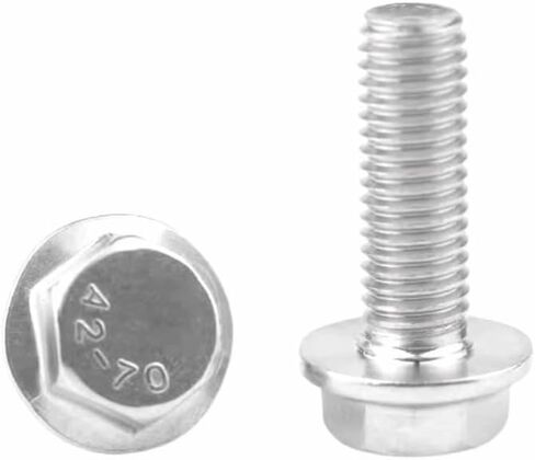 10 قطع من Junter M8-1.25 x 20 مم A2 من الفولاذ المقاوم للصدأ بغطاء سداسي ذو شفة براغي رأس سداسية ذات حواف مسطحة من الأسفل، 304 براغي رأس سداسية من الفولاذ المقاوم للصدأ 18-8 ذات حواف، خيط كامل، خيط خشن متري 5787 in Saudi Arabia
