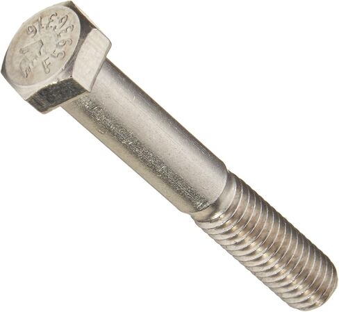 316 Stainless Steel Hex Bolt, Plain Finish, Hex Head, External Hex Drive, Meets ASME B18.2.1/ASTM F593, 1" Length, Fully Threaded, 7/16"-20 Threads (Pack of 5) in Saudi Arabia