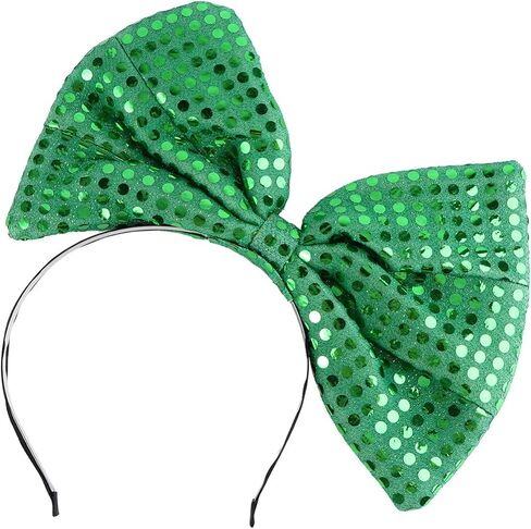 عصابة رأس كبيرة من Toyvian بفيونكة ترتر للنساء: طوق شعر على شكل فيونكة خضراء لعيد الميلاد للعام الجديد، غطاء رأس على شكل فيونكة للفتيات، غطاء رأس للحفلات in Kuwait