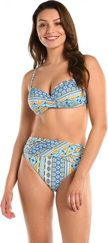 La Blanca Women's Over The Shoulder Wrap Bikini Swimsuit Top in Saudi Arabia