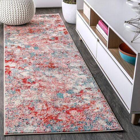 JONATHAN Y CTP108A-8 Contemporary POP Modern Abstract Multi/Yellow 8 ft. x 10 ft. Area-Rug, Bohemian, Easy-Cleaning, for Bedroom, Kitchen, Living Room, Non Shedding in Saudi Arabia