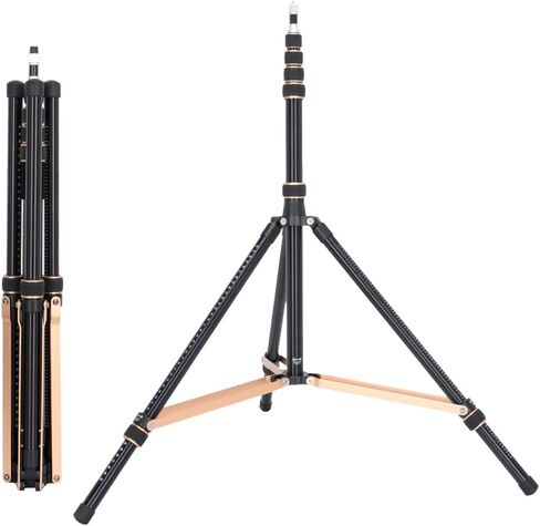 حامل ثلاثي القوائم من Koolehaoda Light Stand قابل للتعديل بطول 2-8 أقدام حامل ثلاثي من سبائك الألومنيوم القوي مع أرجل قابلة للعكس 180 درجة ومحول برغي 1/4 بوصة إلى 3/8 بوصة لكاميرا Speedlight Flash Softbox القوية الخفيفة in Saudi Arabia