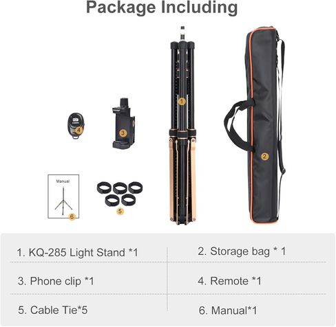 حامل ثلاثي القوائم من Koolehaoda Light Stand قابل للتعديل بطول 2-8 أقدام حامل ثلاثي من سبائك الألومنيوم القوي مع أرجل قابلة للعكس 180 درجة ومحول برغي 1/4 بوصة إلى 3/8 بوصة لكاميرا Speedlight Flash Softbox القوية الخفيفة in Saudi Arabia