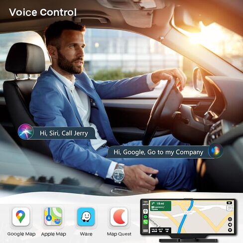 ستيريو Carplay لاسلكي مع كاميرا داش 4K، شاشة لمس محمولة 10.26 بوصة Carplay & Android Auto Car، كاميرا احتياطية 1080P، بطاقة TF 64 جيجابايت، ملاحة GPS، وصلة مرآة، FM، بلوتوث in Saudi Arabia