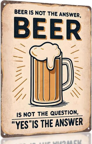 Vintage Metal Bar Sign - Humorous Bar Decorations for Home, Man Cave Accessories, Unique Bar Wall Decor, Beer Drinker Gifts | Cool and Funny Wall Art for Bar, Basement, Apartment, Garage, Funny Man in Saudi Arabia