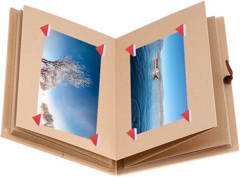 ألبوم سجل القصاصات DIY - لوازم كتاب القصاصات الأكورديون ألبوم صور قابل للطي DIY مع غطاء عتيق لذكريات DIY سكرابوكينغ الذكرى السنوية كراسة الرسم الزفاف هدايا عيد الحب in Saudi Arabia