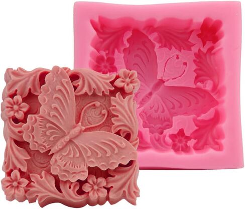 Playing Mold Butterfly Soap Silicone Mold for DIY Soap Pastry Cake Plaster Clay Chocolate Decoration in Saudi Arabia