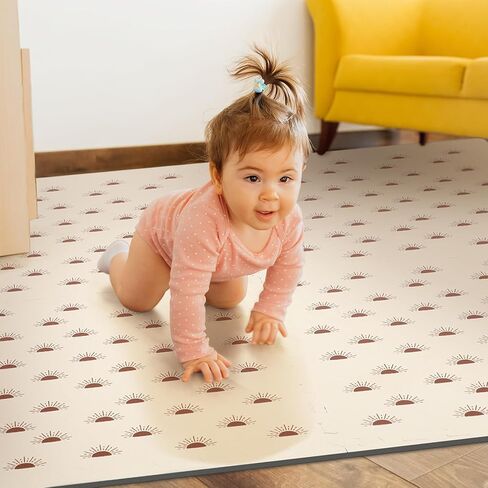 Baby Play Mat 72 x 48", Boho Sun Baby Play Mats for Floor Soft Foam Playmat for Babies and Toddler Waterproof Baby Crawling Mat for Indoor and Outdoor in Saudi Arabia