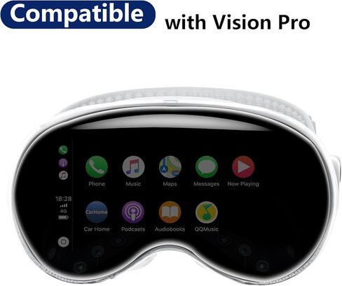 ANNGELAS Clear Designed for Vision Pro Case,Crystal Transparent Soft Slim TPU Screen Protective Cover for Vision Pro VR Glasses (Black) in Kuwait