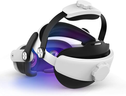 حزام رأس مريح بتصميم Gonat متوافق مع Quest 3، يقلل من إجهاد الوجه ويعزز الدعم الناعم في سماعة الواقع الافتراضي، استبدال حزام النخبة القابل للتعديل لملحقات Quest 3 in Kuwait