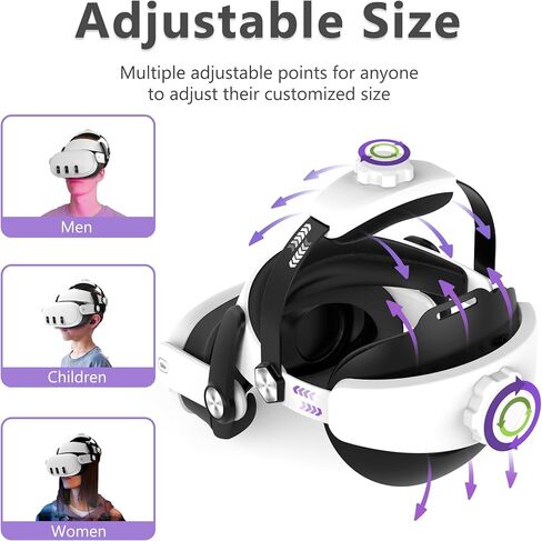 حزام رأس مريح بتصميم Gonat متوافق مع Quest 3، يقلل من إجهاد الوجه ويعزز الدعم الناعم في سماعة الواقع الافتراضي، استبدال حزام النخبة القابل للتعديل لملحقات Quest 3 in Kuwait