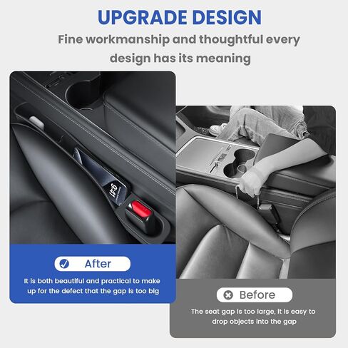 علبة تنظيم وحدة التحكم المركزية قطعتين من كاروينر لملحقات طراز تيسلا 3/Y مع صندوق تخزين جانبي للمقعد لحامل الهاتف والنظارات الشمسية وحامل بطاقات المفاتيح in Kuwait