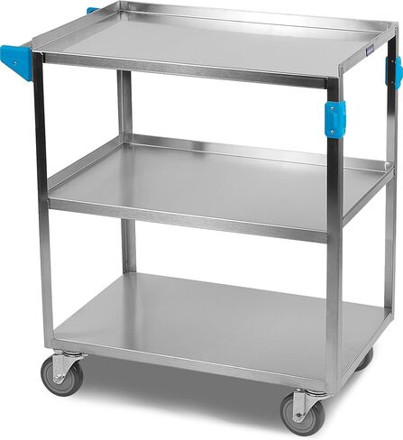 Carlisle FoodService Products UC5032135 3 Shelf Stainless Steel Utility / Service Cart, 500 Pound Capacity, 35" Long x 21" Wide x 36" HIgh, Large in Saudi Arabia