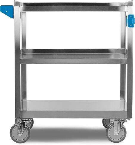 Carlisle FoodService Products UC5032135 3 Shelf Stainless Steel Utility / Service Cart, 500 Pound Capacity, 35" Long x 21" Wide x 36" HIgh, Large in Saudi Arabia