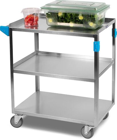 Carlisle FoodService Products UC5032135 3 Shelf Stainless Steel Utility / Service Cart, 500 Pound Capacity, 35" Long x 21" Wide x 36" HIgh, Large in Saudi Arabia