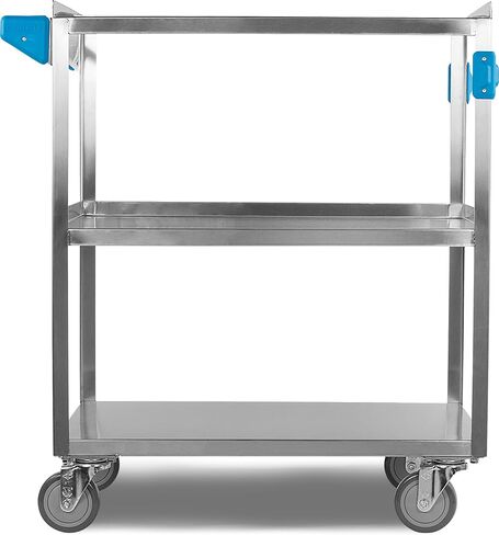Carlisle FoodService Products UC5032135 3 Shelf Stainless Steel Utility / Service Cart, 500 Pound Capacity, 35" Long x 21" Wide x 36" HIgh, Large in Saudi Arabia
