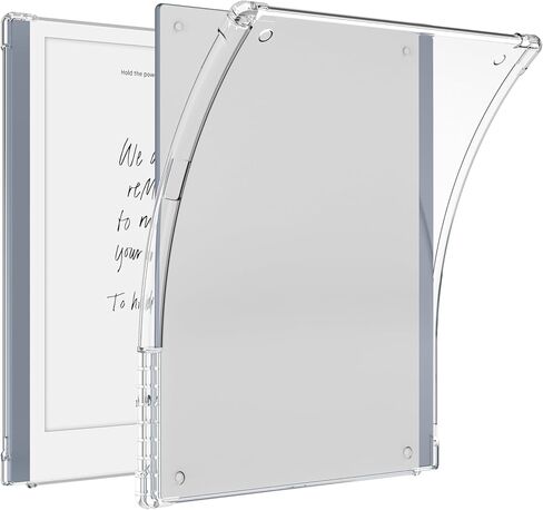 حافظة BOZHUORUI شفافة لجهازين لوحيين رائعين (10.3 بوصة، إصدار 2020) - غطاء خلفي ناعم ومرن من السيليكون الشفاف وخفيف الوزن للغاية مع حامل قلم (شفاف) in Kuwait